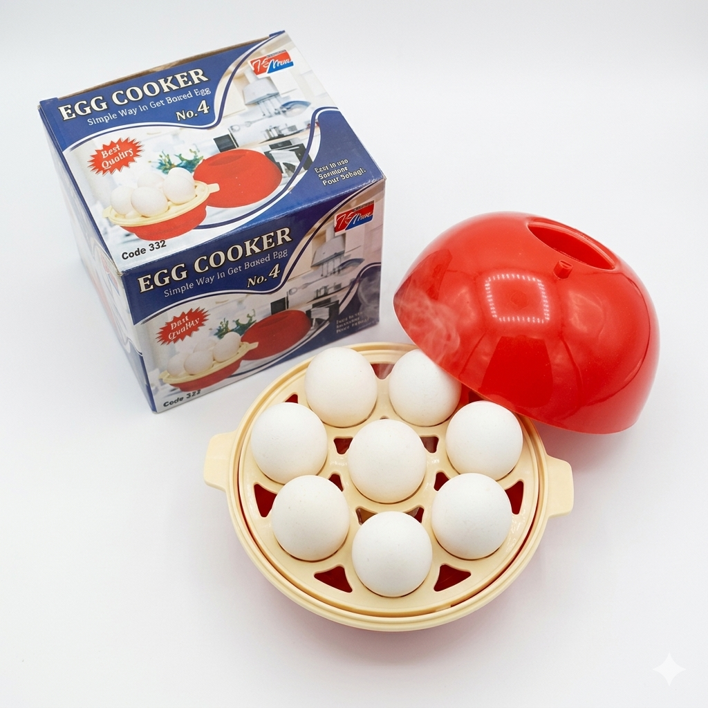 Electric Egg Boiler & Vegetable Steamer – Rapid Cooking with Automatic Shut-Off for Healthy Breakfasts & Steamed Snacks