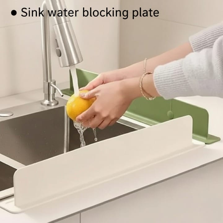Sink water blocking plate