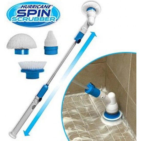 Electric cleaning spin scrubber
