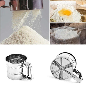 Metal flour sifter